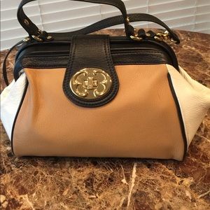 Emma Fox Tri-Tone Leather Handbag